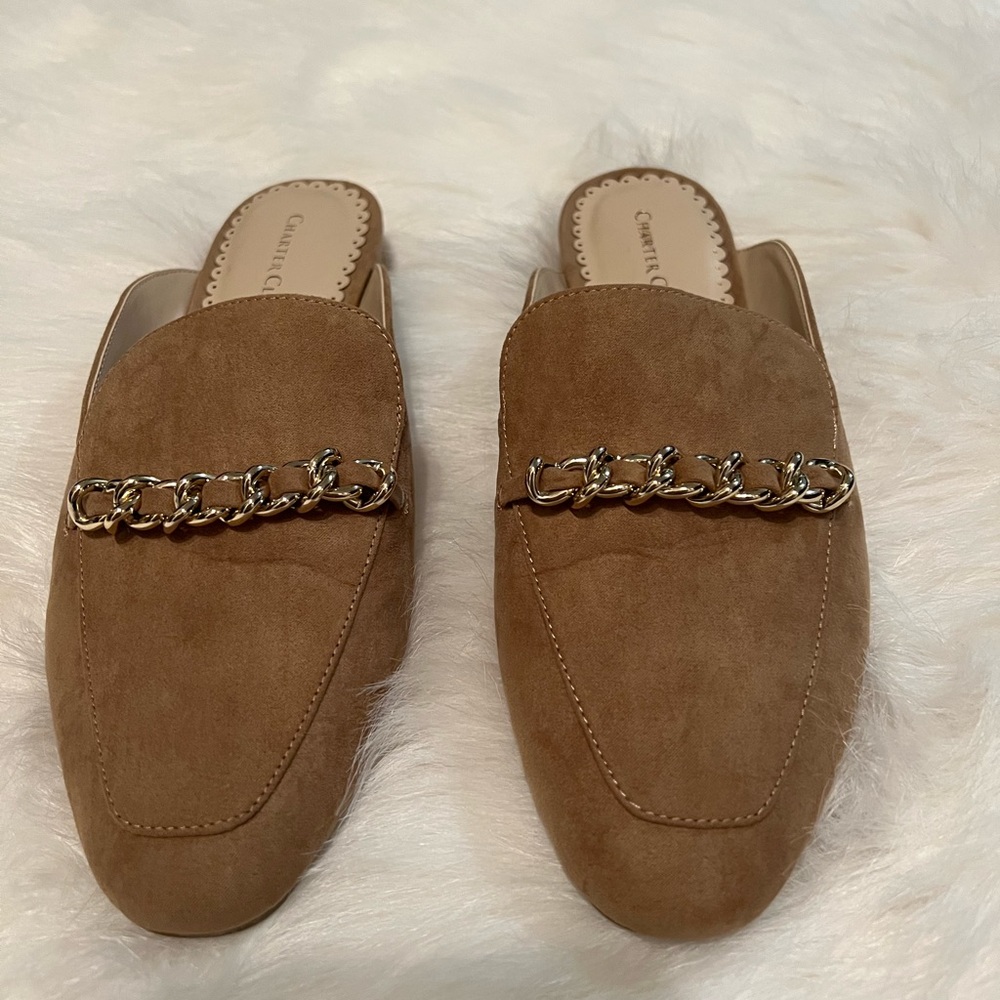 Shining twisted chains Kari mules from Charter Club.